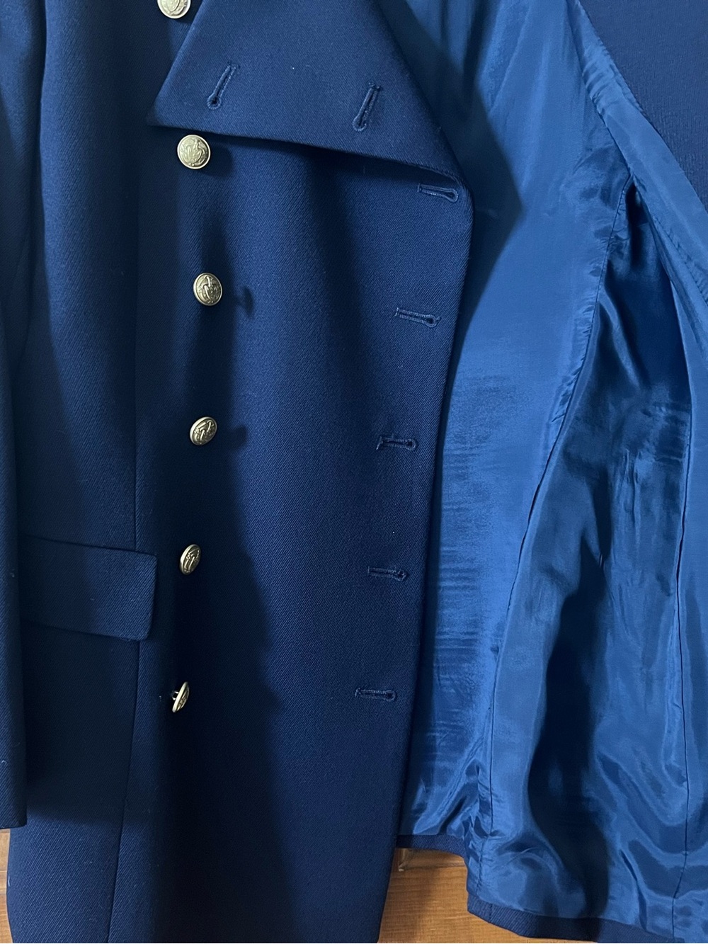 Vintage Ralph Lauren Country Wool Military Coat Velvet Collar NWT Size 10 RARE!! - Picture 4 of 16